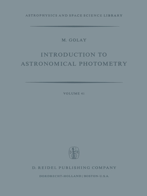 Cover image for Introduction to Astronomical Photometry